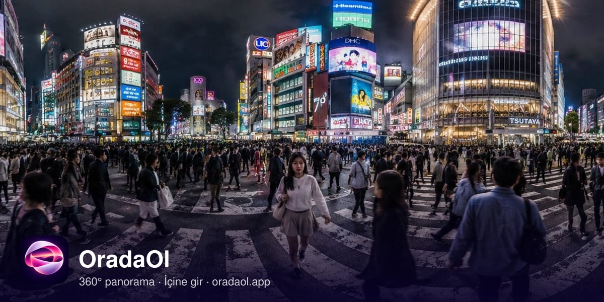 Shibuya Kavşağı'nda Akşam