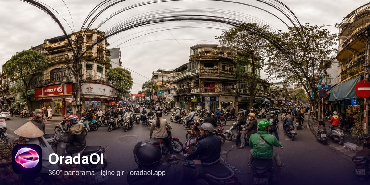 Hanoi'nin Kalabalık Sokakları